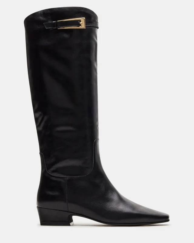 ★Steve Madden★新作★大人気★GWYNETH BLACK★ブーツ GWYNETH Brown/Red Leather Square Toe Boot | Women's Boots