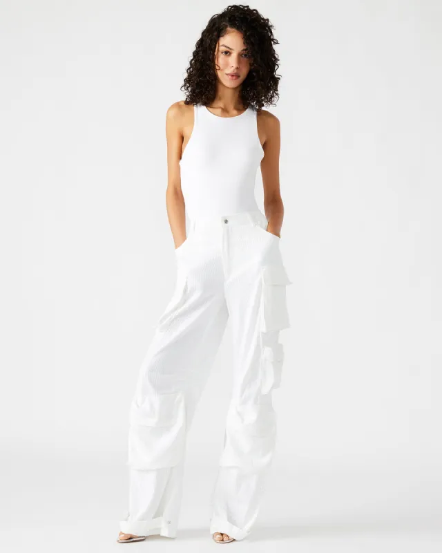 DUO SEQUIN PANT WHITE sold by Steve Madden