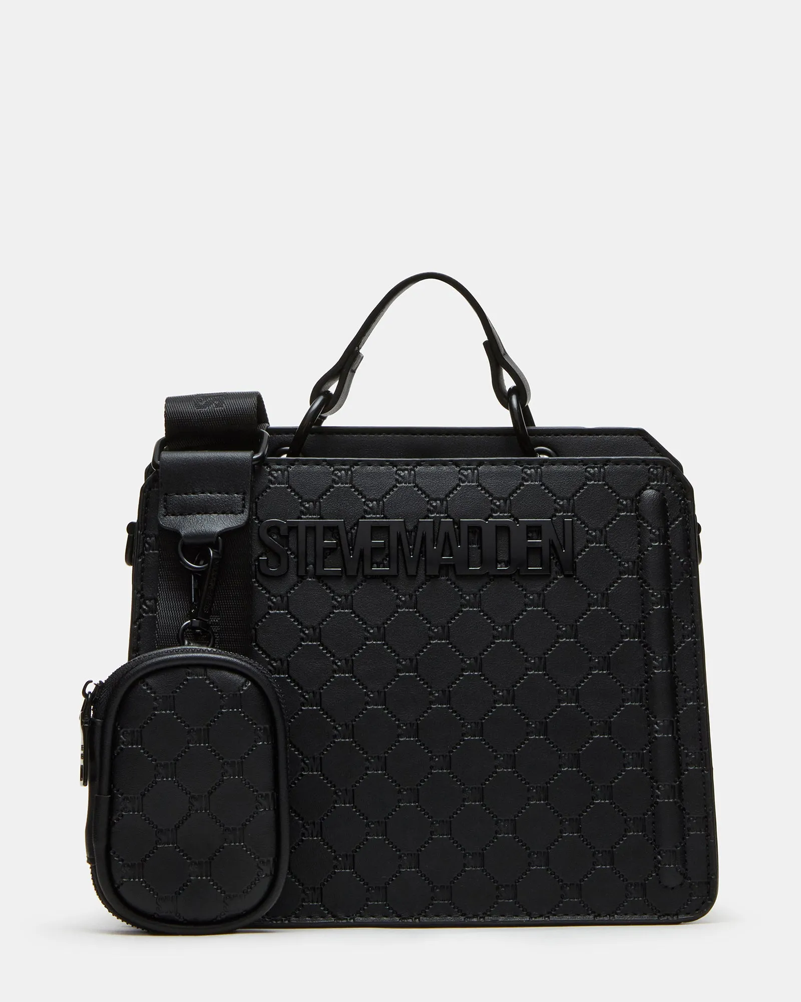 EVELYN DIAMOND LOGO BAG BLACK sold by Steve Madden
