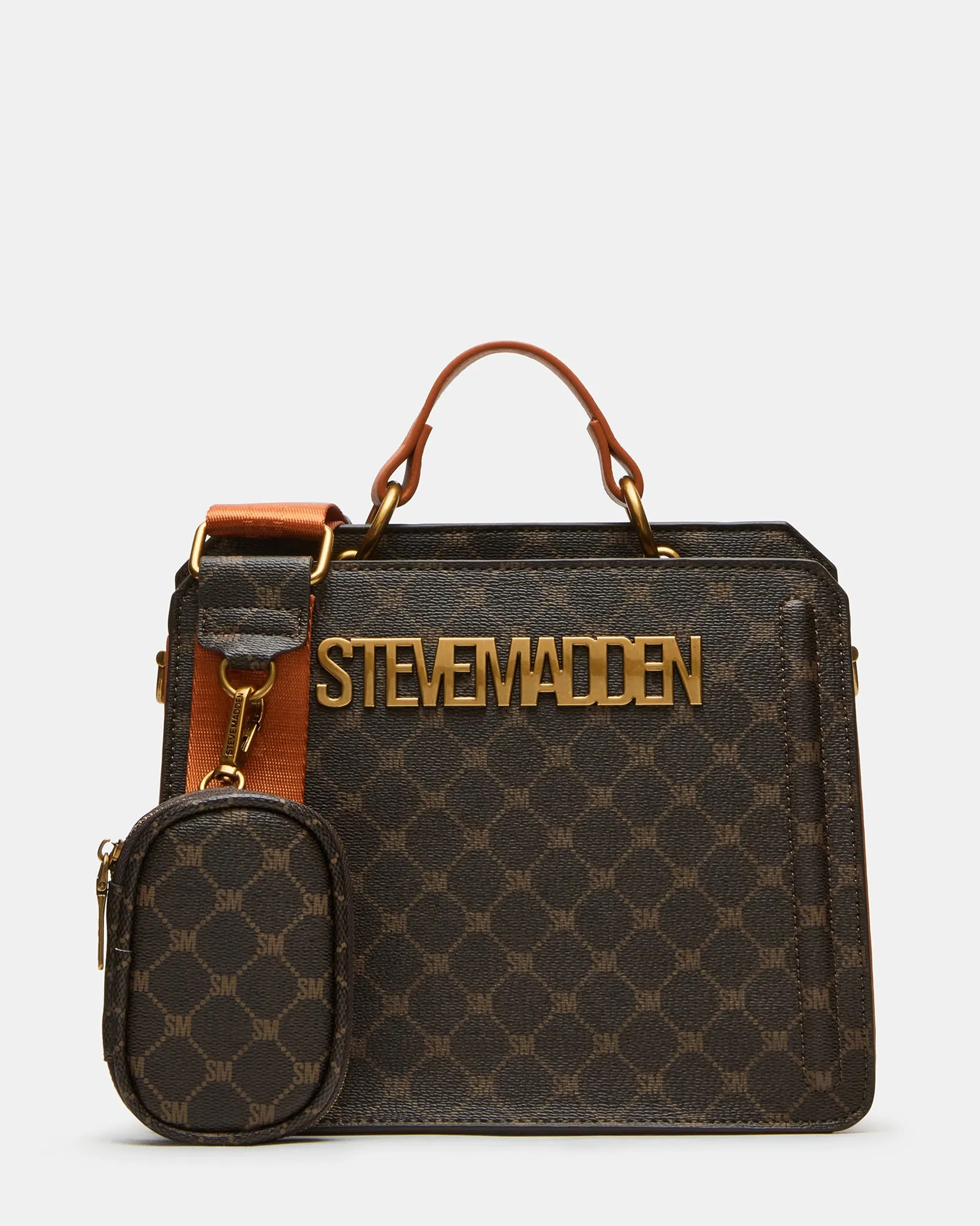 EVELYN DIAMOND LOGO BAG BROWN MULTI sold by Steve Madden