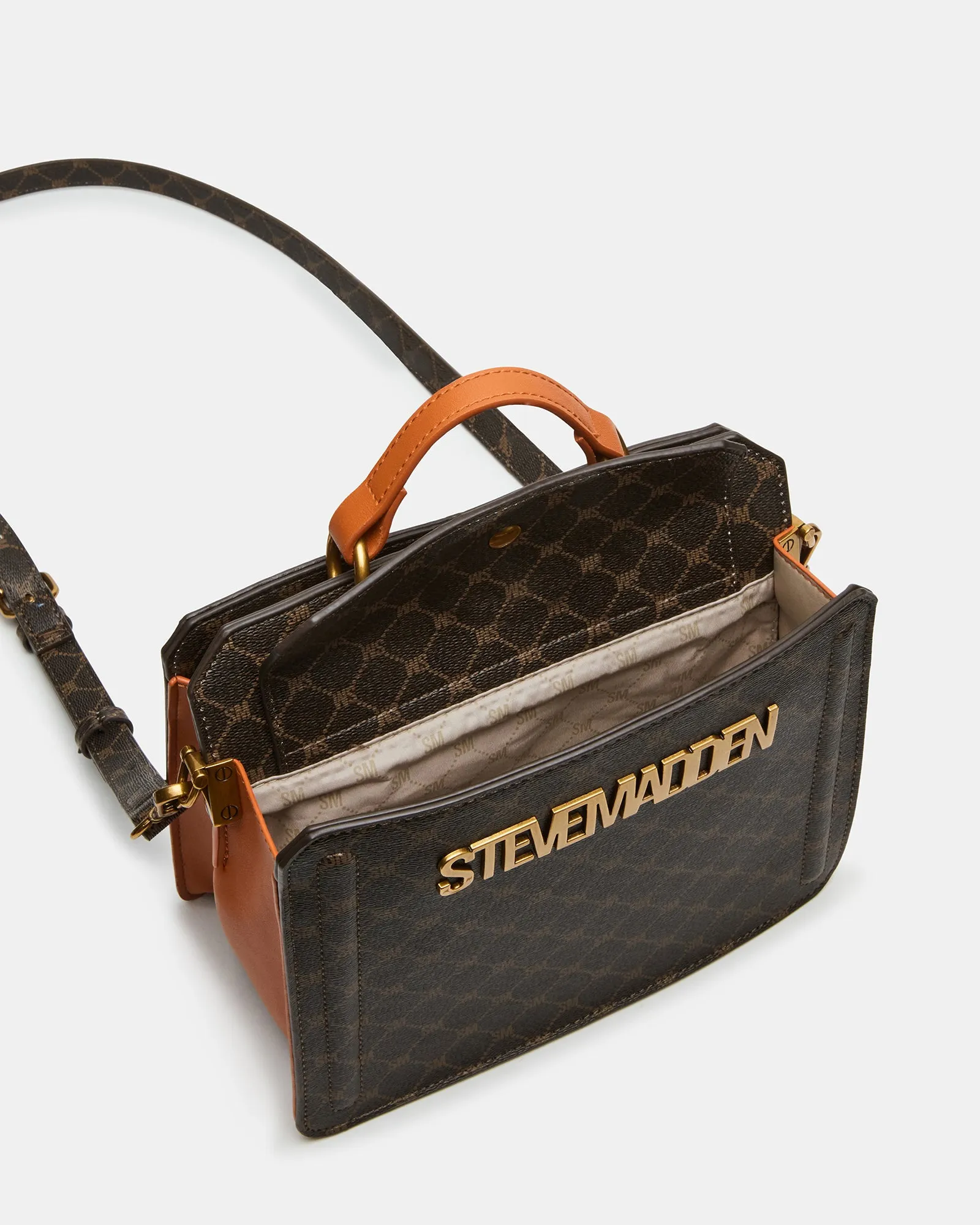 EVELYN DIAMOND LOGO BAG BROWN MULTI sold by Steve Madden product image thumbnail 4