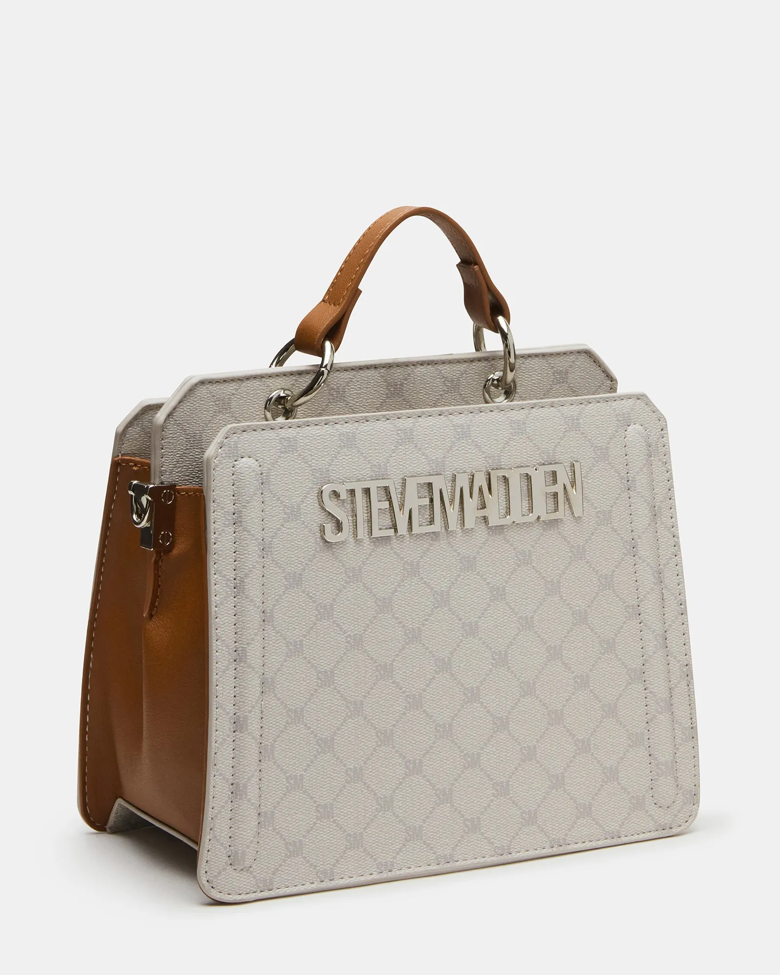 EVELYN DIAMOND LOGO BAG CREAM MULTI sold by Steve Madden product image thumbnail 3