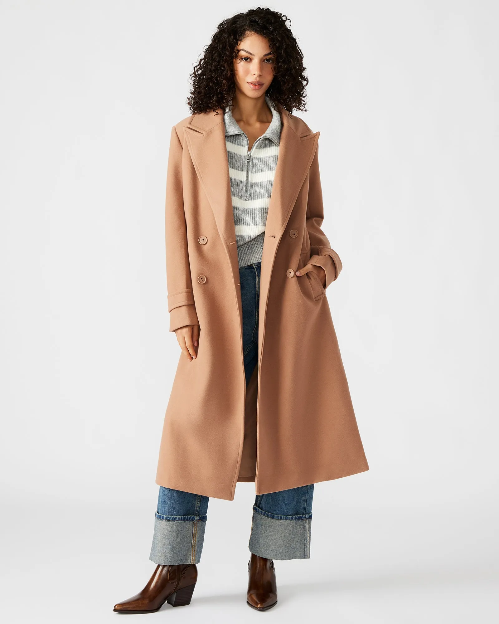 PRINCE COAT CAMEL sold by Steve Madden