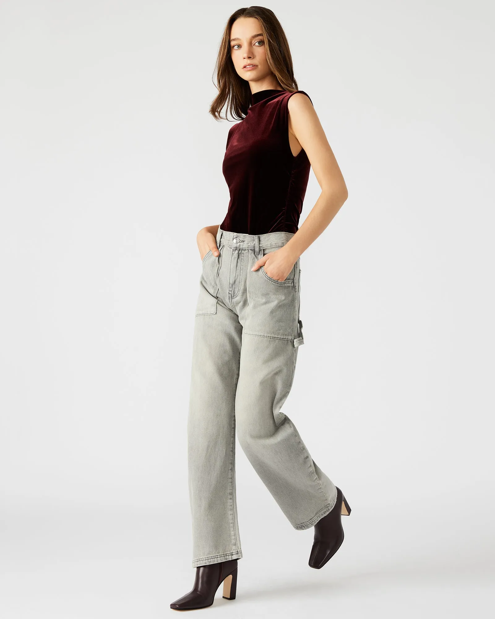 HANSEN PANT LIGHT GREY sold by Steve Madden