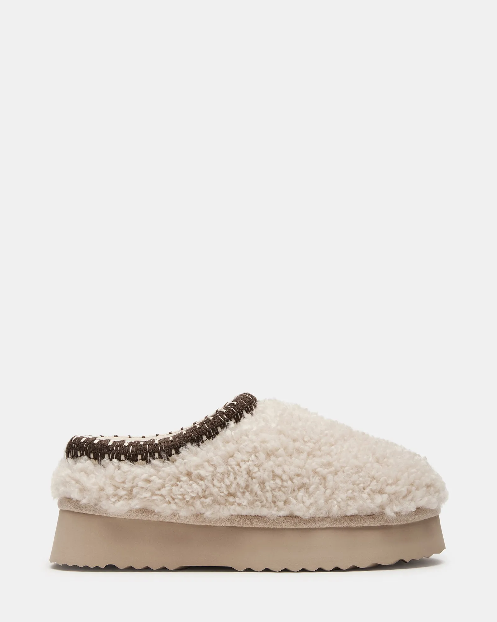 SELENA FAUX SHEARLING NATURAL sold by Steve Madden