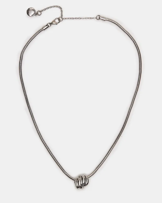 KNOT NECKLACE SILVER sold by Steve Madden