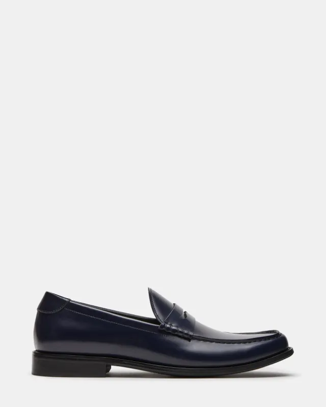TOPIA NAVY BOX LEATHER sold by Steve Madden