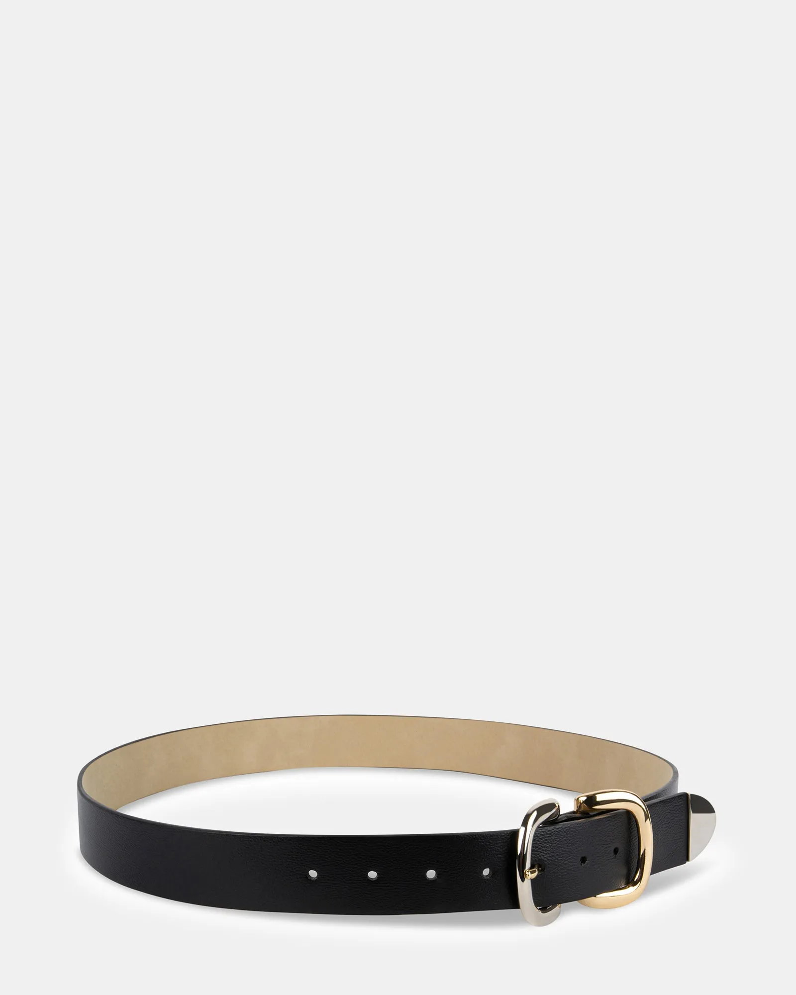 TWO TONE DOUBLE BUCKLE BELT BLACK sold by Steve Madden product image thumbnail 5