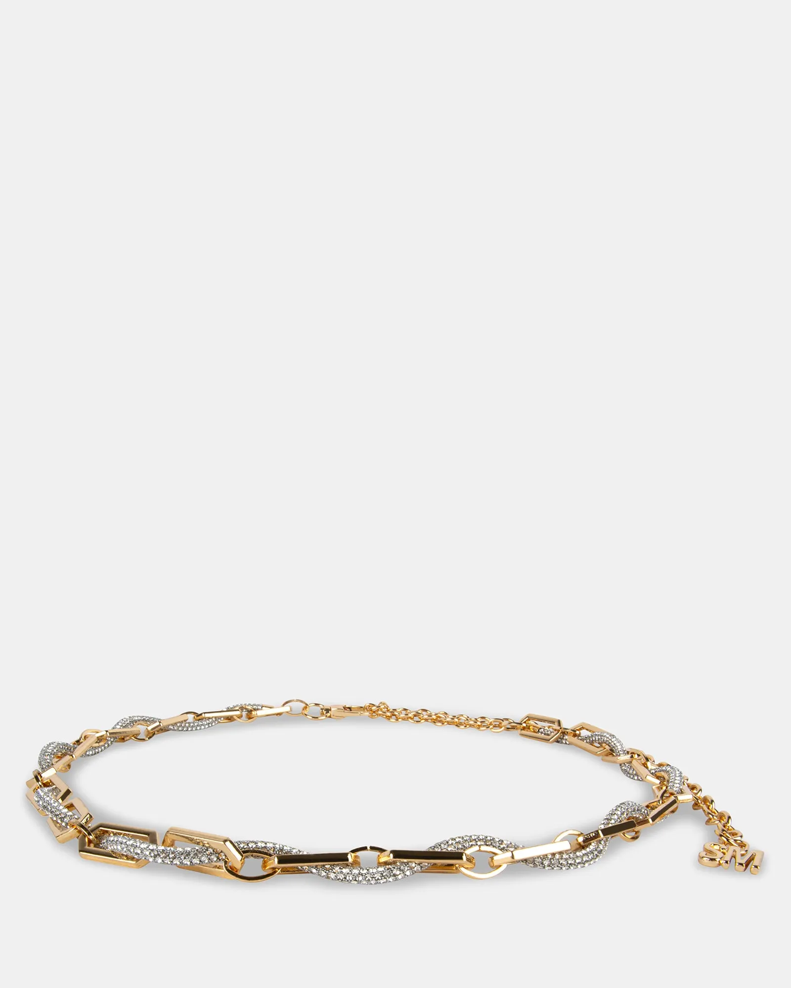 RHINESTONE ROPE CHAIN BELT GOLD sold by Steve Madden