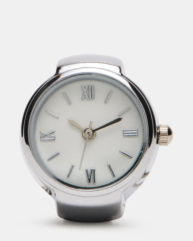 WATCH RING WHITE/SILVER sold by Steve Madden