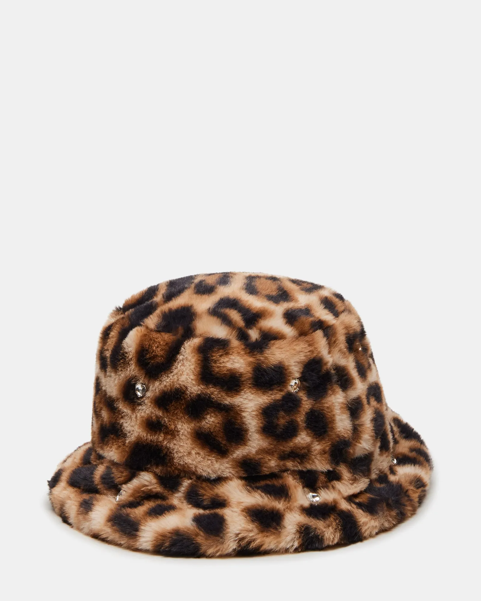 FAUX FUR BUCKET HAT LEOPARD RHINESTONES sold by Steve Madden product image thumbnail 3