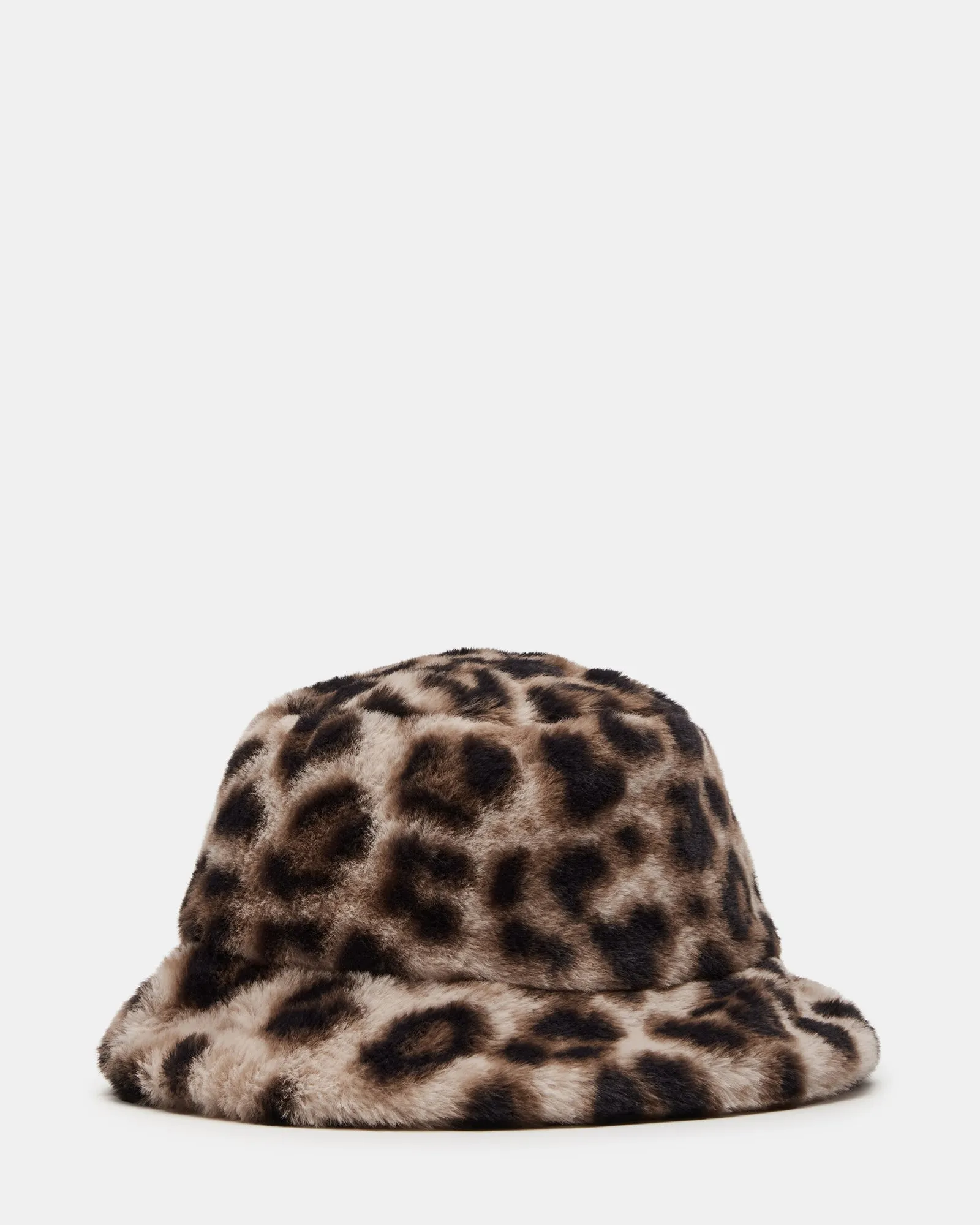 FAUX FUR BUCKET HAT LEOPARD sold by Steve Madden