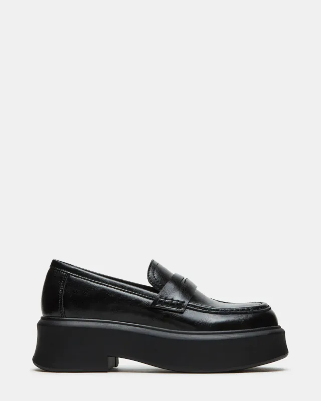 JUBAL BLACK LEATHER sold by Steve Madden