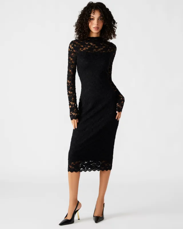 VIVIENNE LACE DRESS BLACK sold by Steve Madden