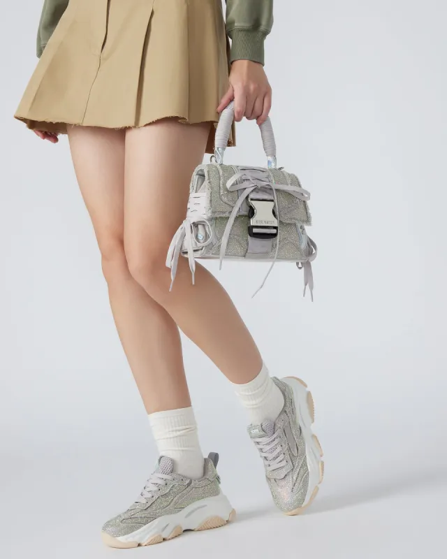 PERMIT SHOE AND DIEGO BAG GREY RHINESTONES BUNDLE sold by Steve Madden