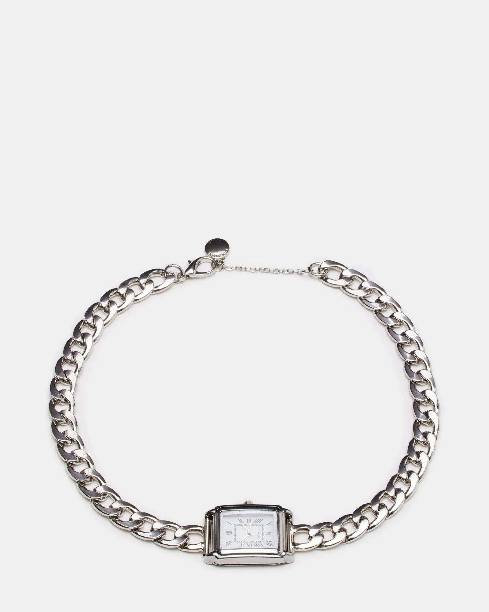 WATCH NECKLACE PEWTER METALLIC sold by Steve Madden