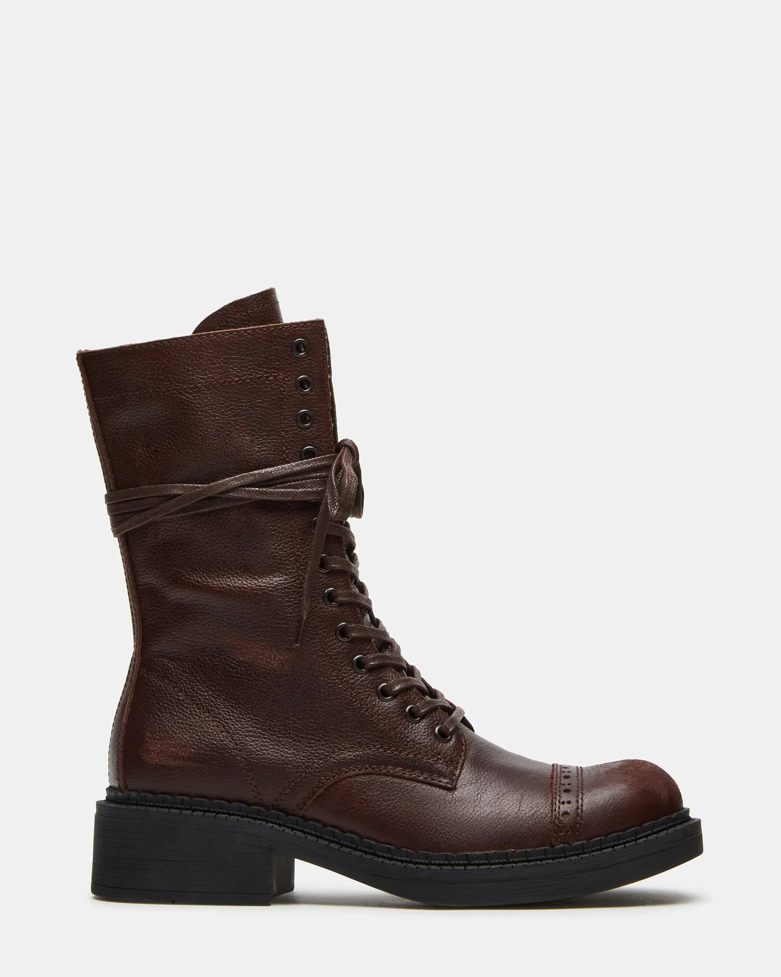 CRIMSON BROWN LEATHER sold by Steve Madden