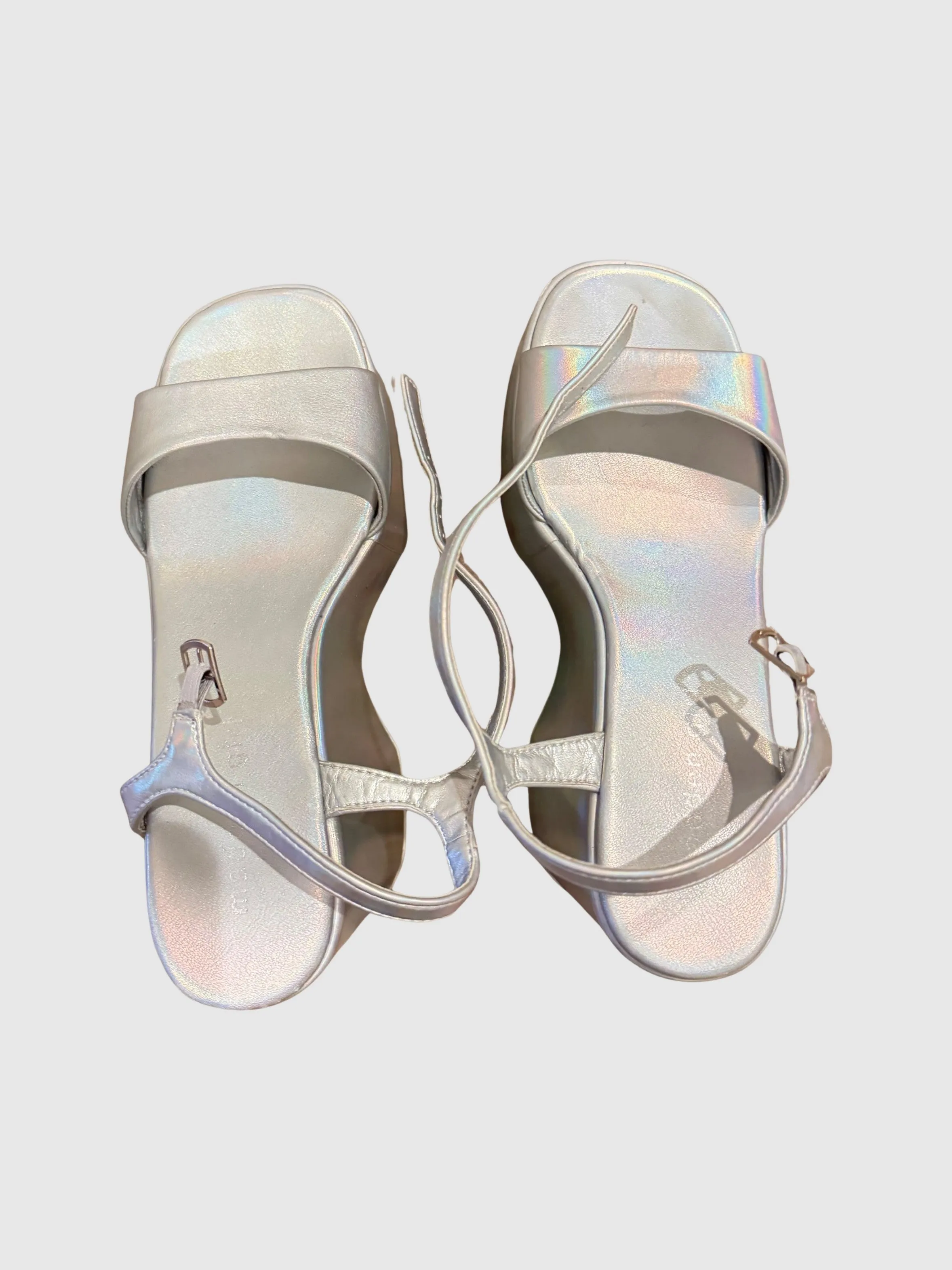 PLATFORM HEELS SILVER - SM REBOOTED sold by Steve Madden