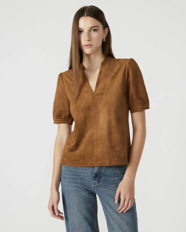 JANE SUEDE TOP COGNAC sold by Steve Madden