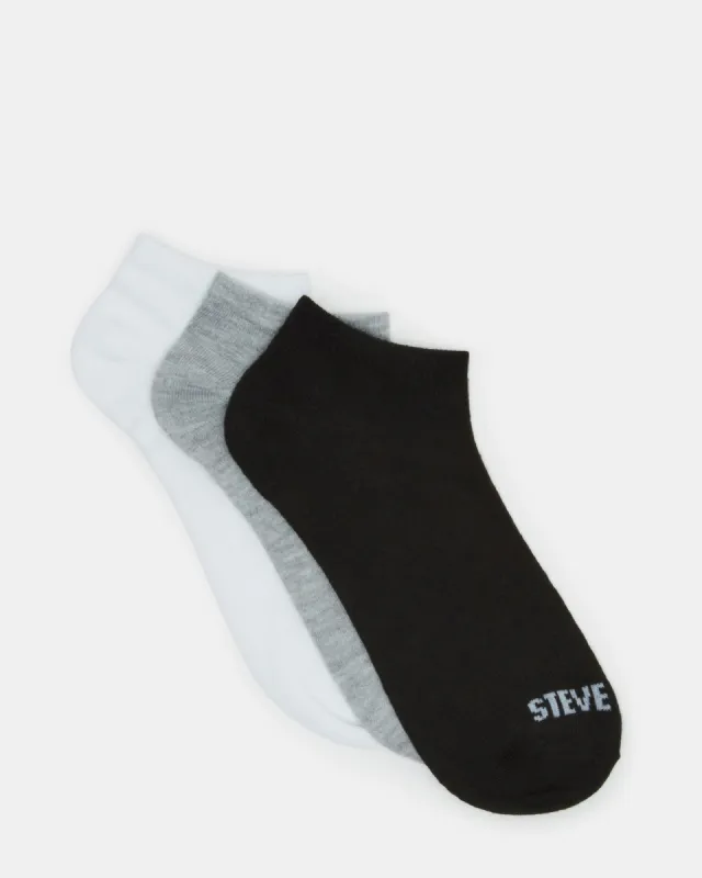 BASIC LOW CUT SOCKS BLACK/WHITE sold by Steve Madden