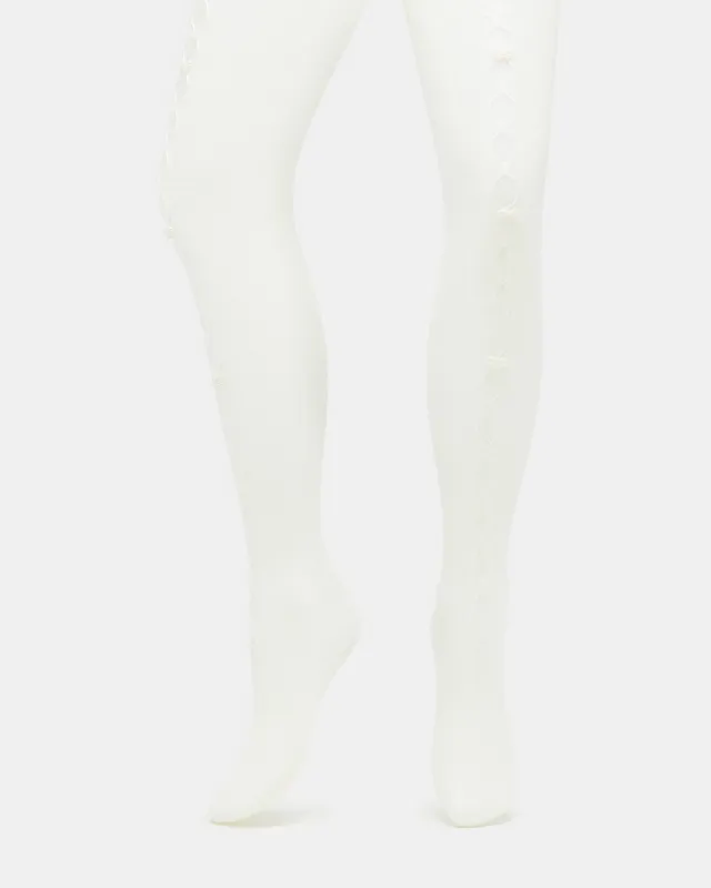 FISHNET PEARL TIGHTS OFF-WHITE sold by Steve Madden
