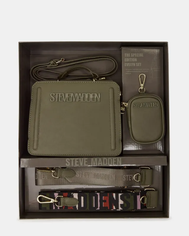 SPECIAL EDITION EVELYN GIFT SET OLIVE made by Steve Madden