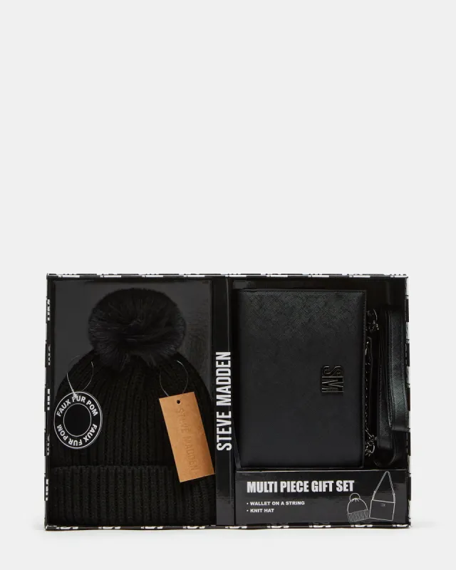 HANDBAG AND HAT GIFT SET BLACK sold by Steve Madden