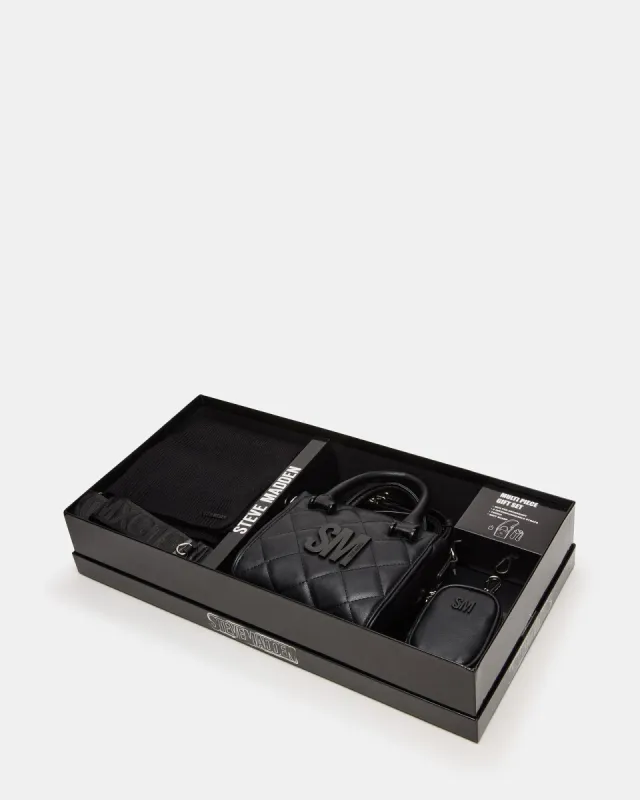 HANDBAG AND SCARF GIFT SET BLACK sold by Steve Madden