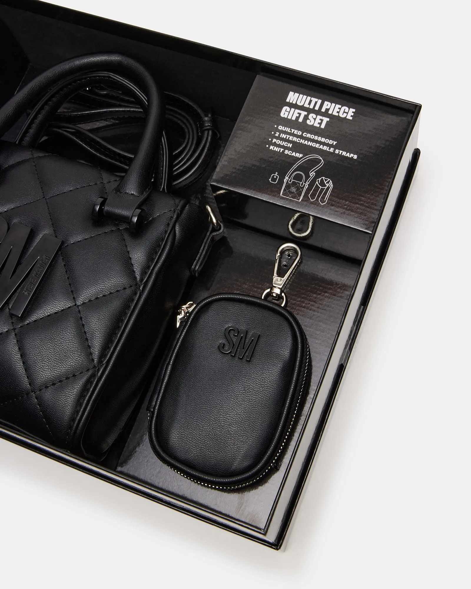 HANDBAG AND SCARF GIFT SET BLACK sold by Steve Madden product image thumbnail 2