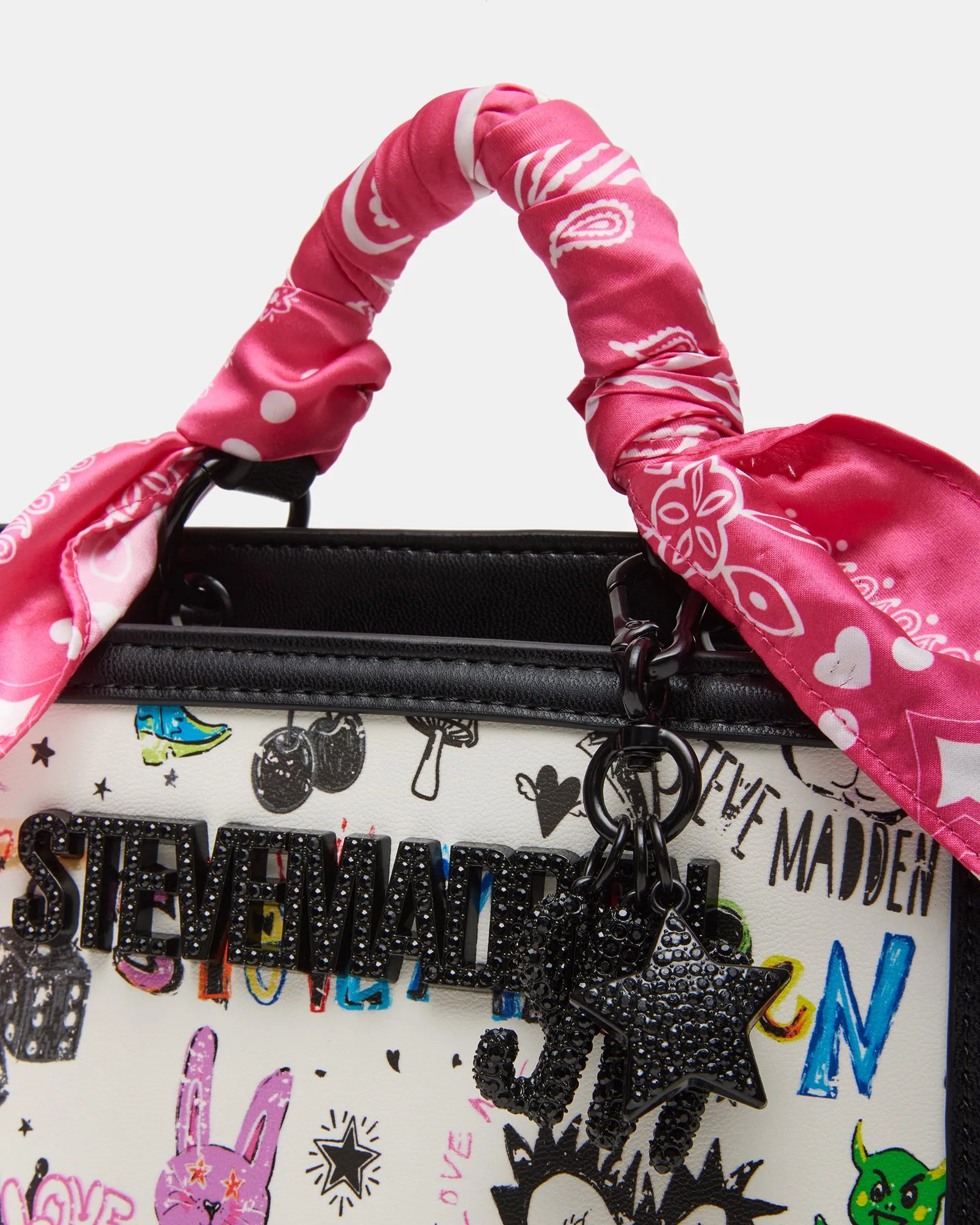 EVELYN BANDANA BAG BLACK MULTI sold by Steve Madden product image thumbnail 3