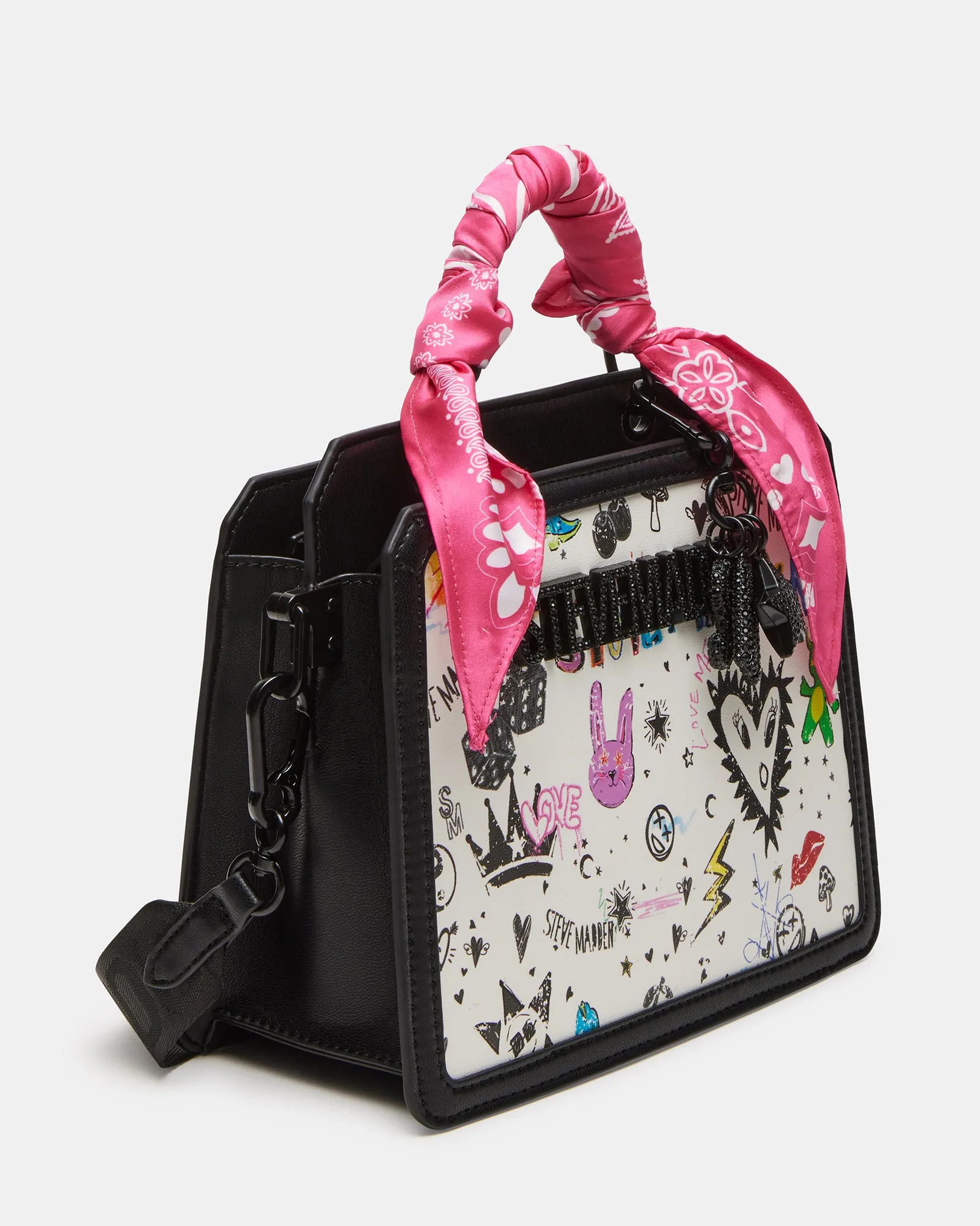 EVELYN BANDANA BAG BLACK MULTI sold by Steve Madden product image thumbnail 4