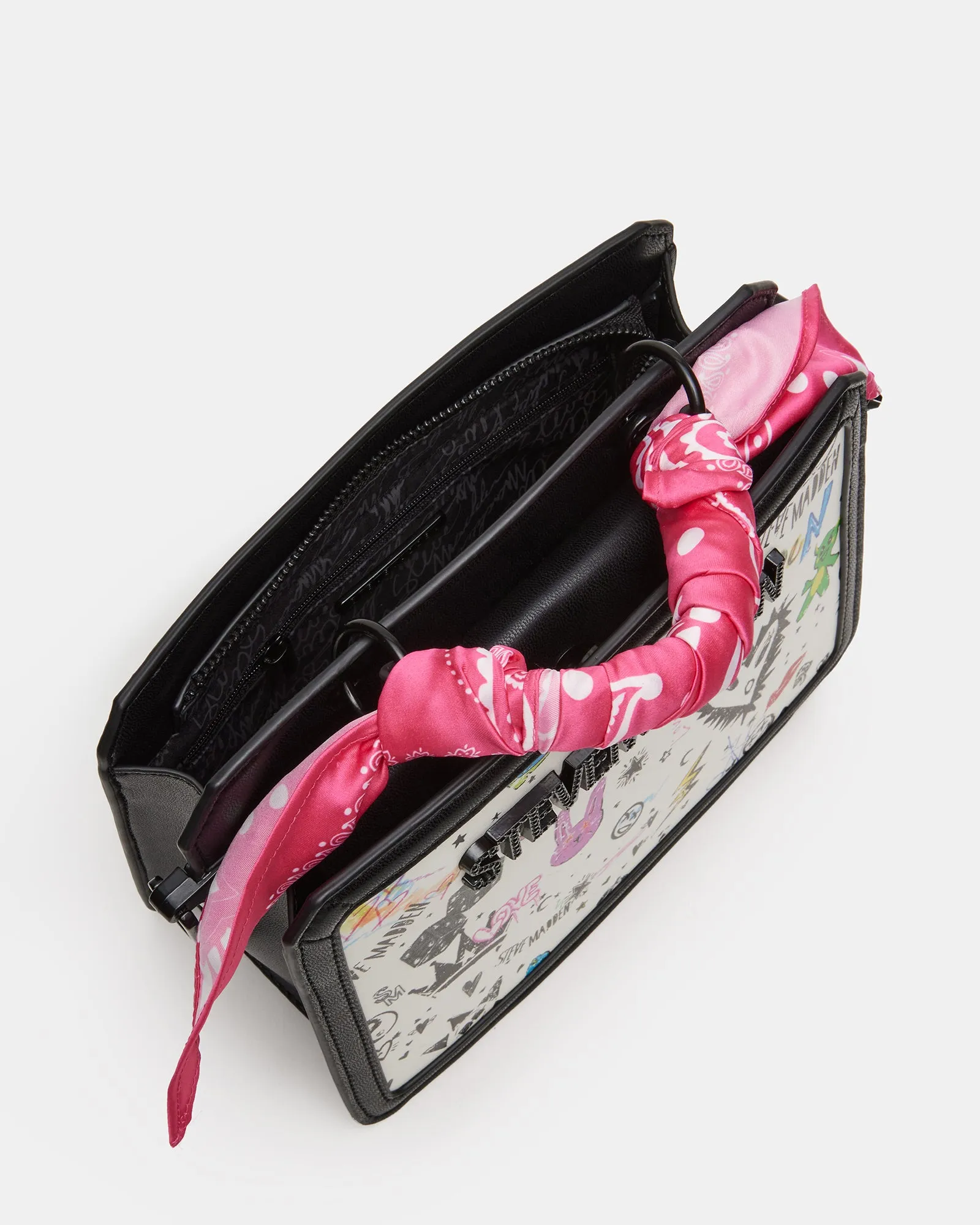 EVELYN BANDANA BAG BLACK MULTI sold by Steve Madden product image thumbnail 5