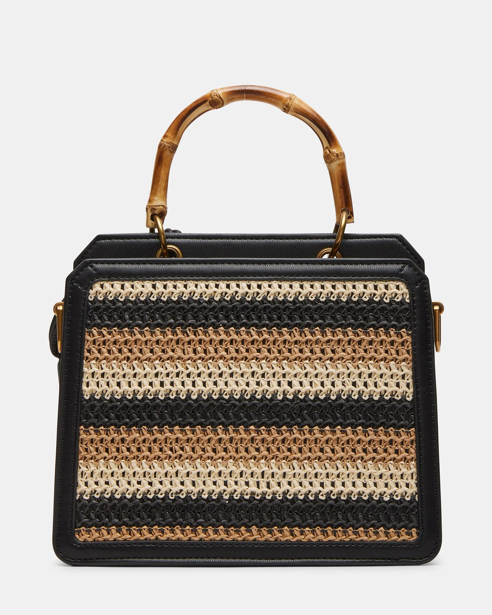 EVELYN BEACHY BAG BLACK/TAN sold by Steve Madden product image thumbnail 5