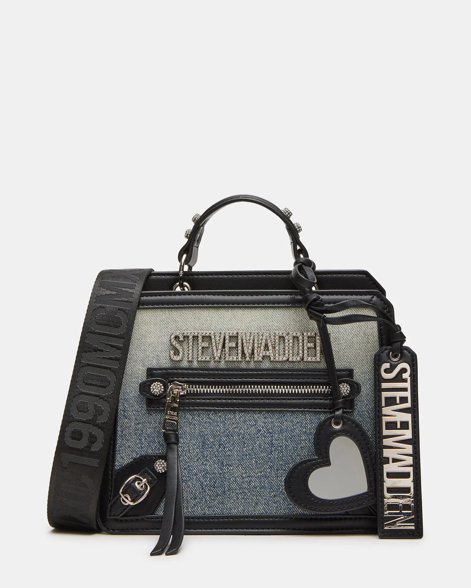 EVELYN CHARMS BAG DENIM FABRIC sold by Steve Madden