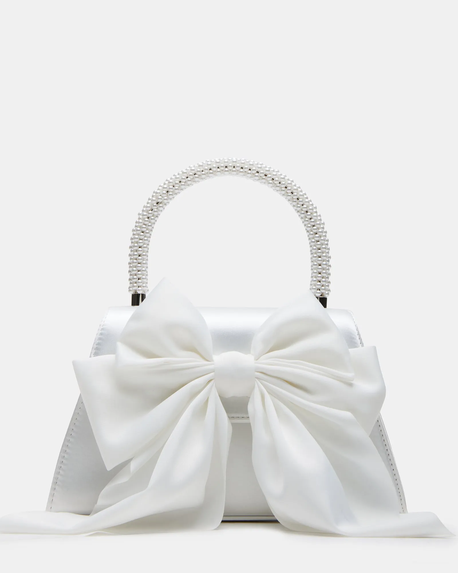 COSETTE BAG WHITE SATIN sold by Steve Madden