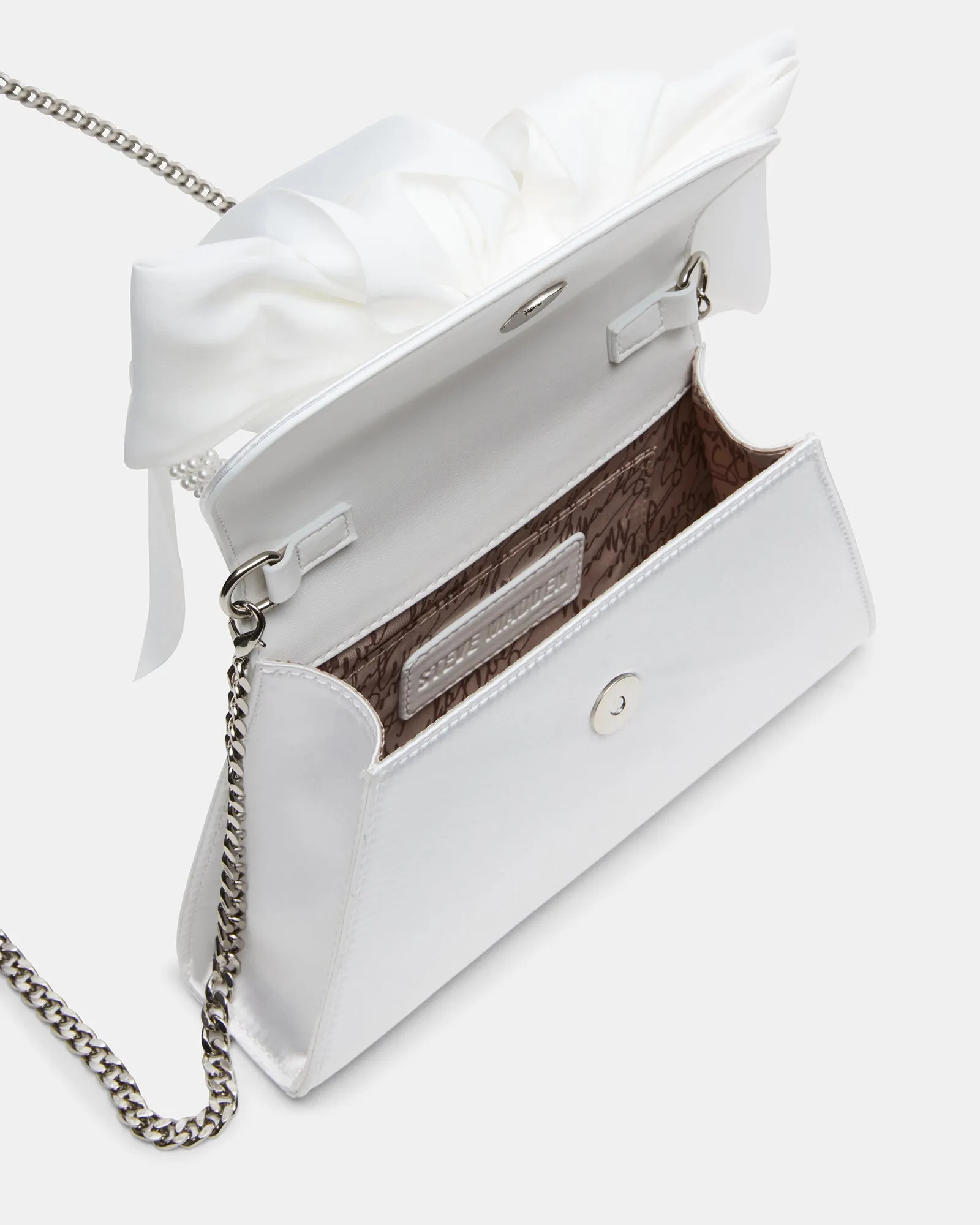 COSETTE BAG WHITE SATIN sold by Steve Madden product image thumbnail 4