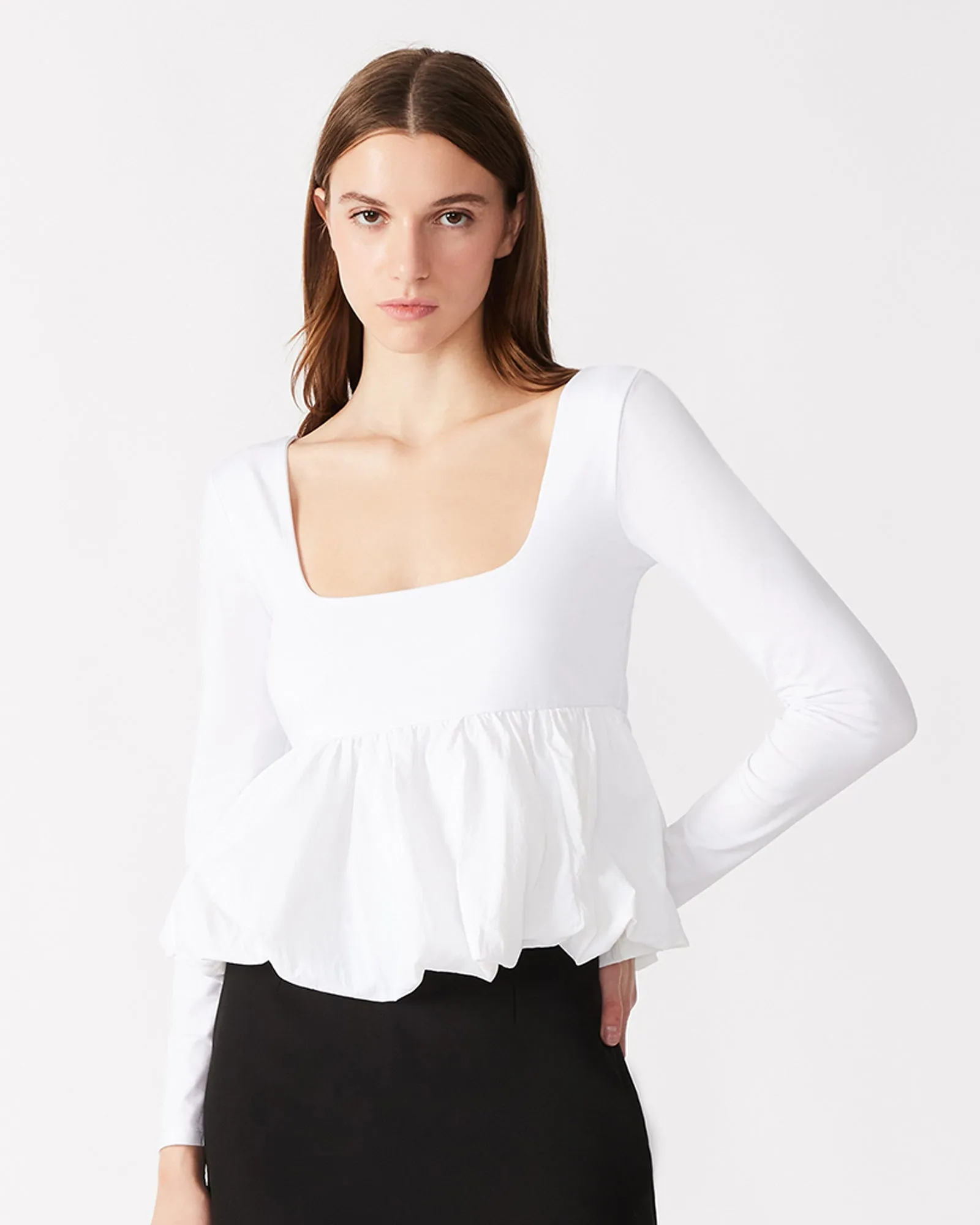 AVIELLE TOP WHITE sold by Steve Madden