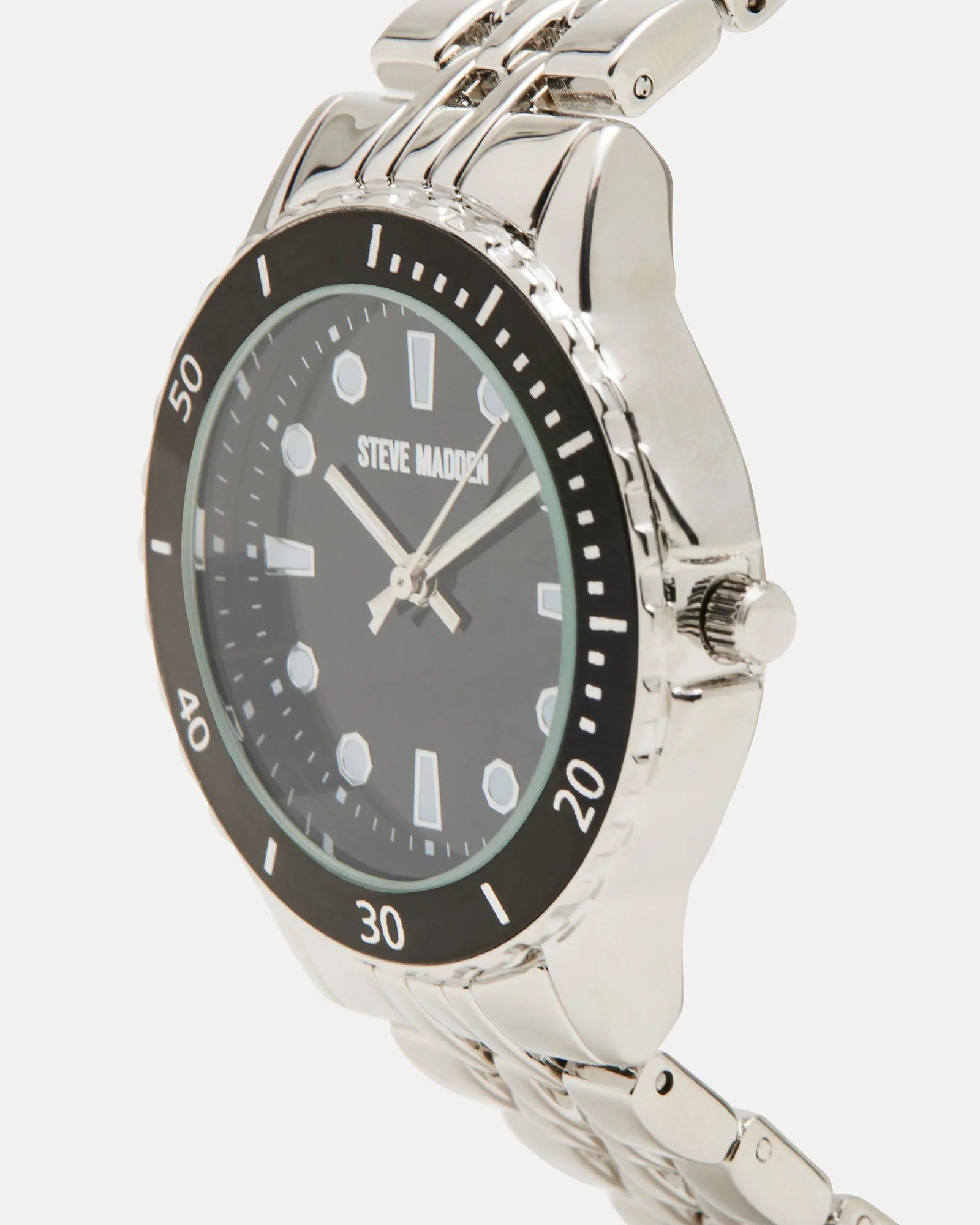 CLASSIC STATEMENT WATCH BLACK/SILVER sold by Steve Madden product image thumbnail 2