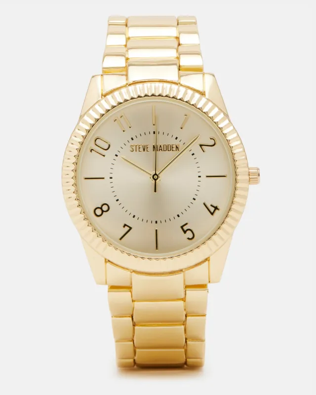 CLASSIC STATEMENT WATCH GOLD sold by Steve Madden