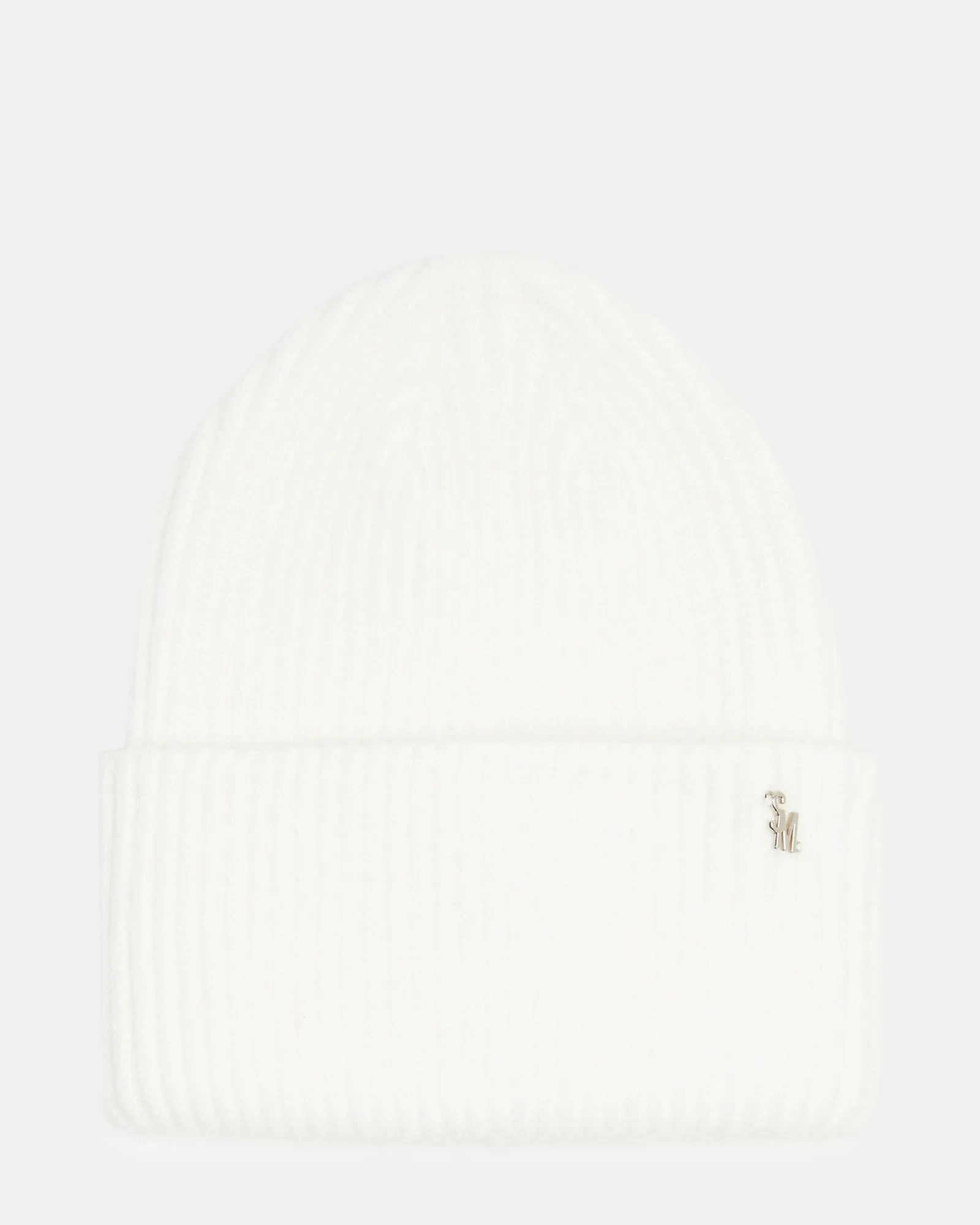 DOUBLE LAYER RIBBED KNIT BEANIE IVORY sold by Steve Madden
