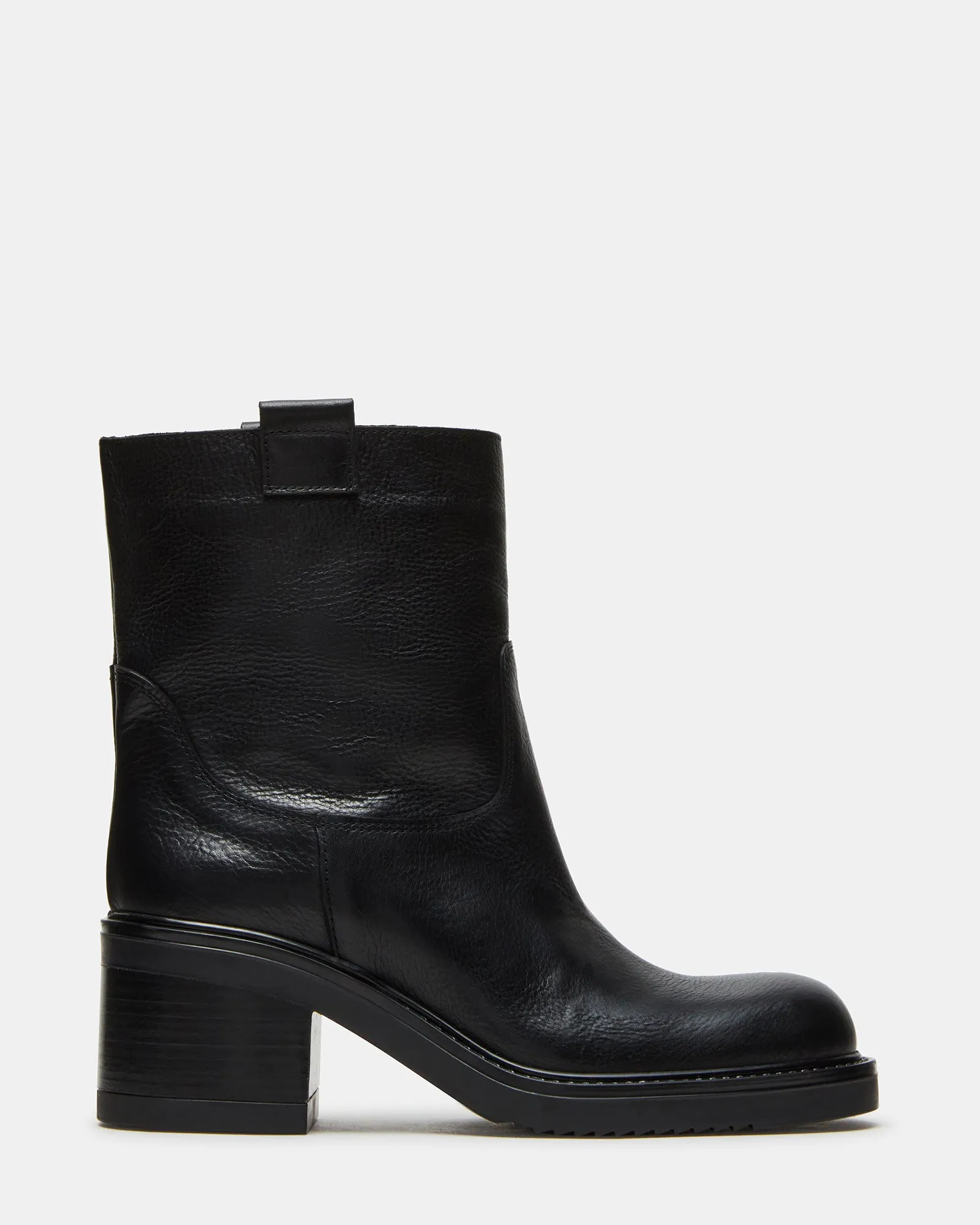 HOPPER BLACK LEATHER sold by Steve Madden