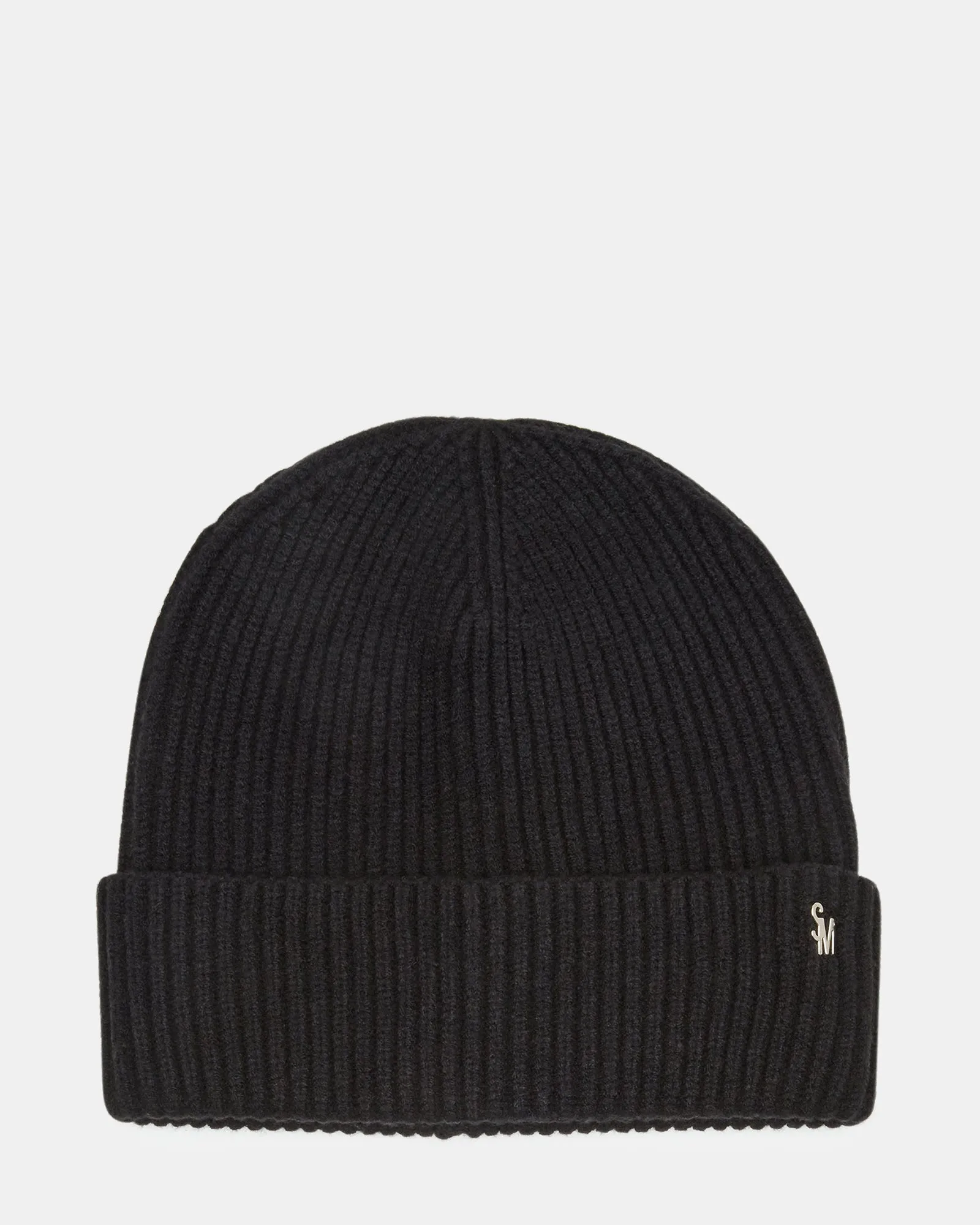 CLASSIC RIBBED KNIT BEANIE BLACK sold by Steve Madden