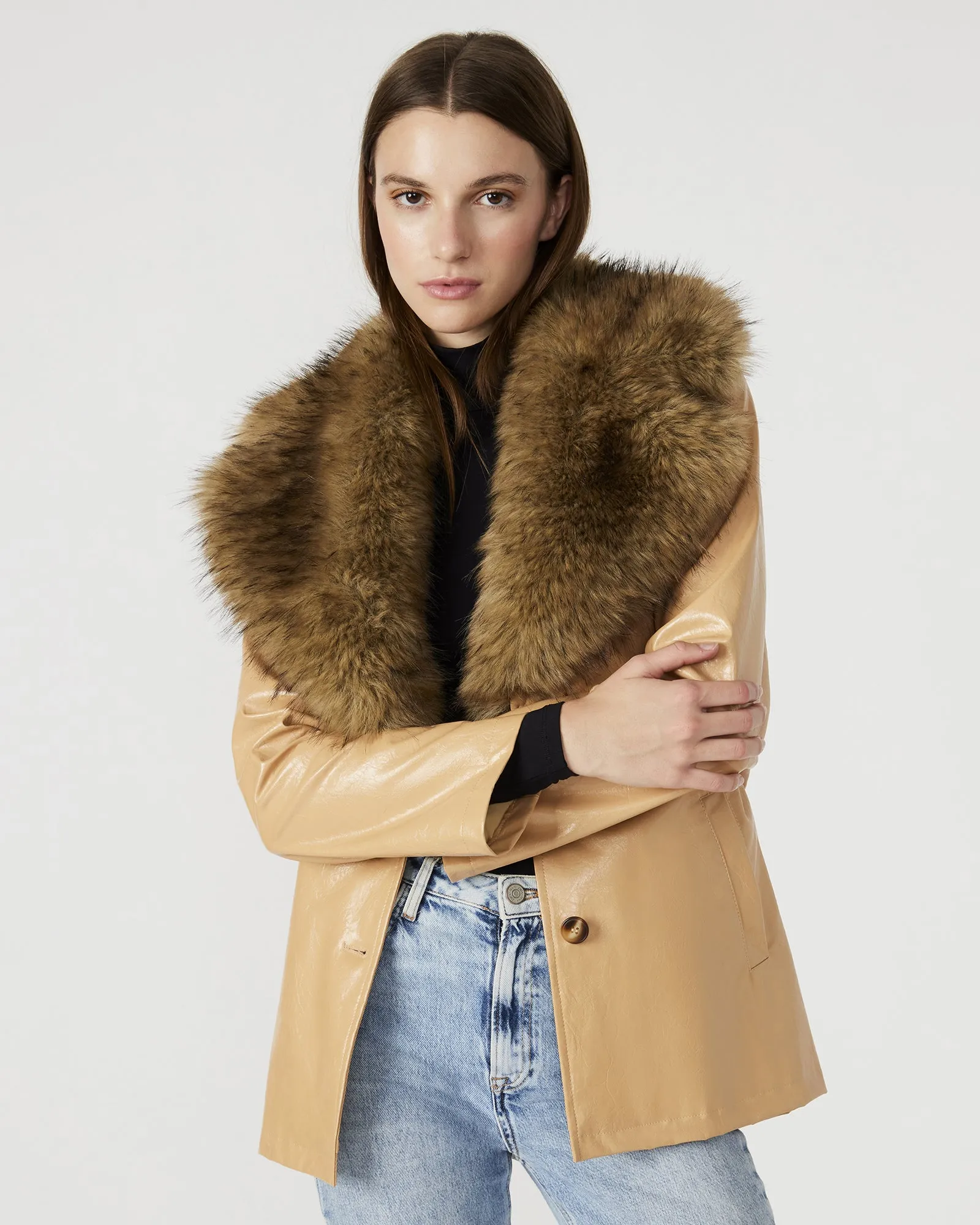 BOWERY COAT TAN sold by Steve Madden product image thumbnail 2