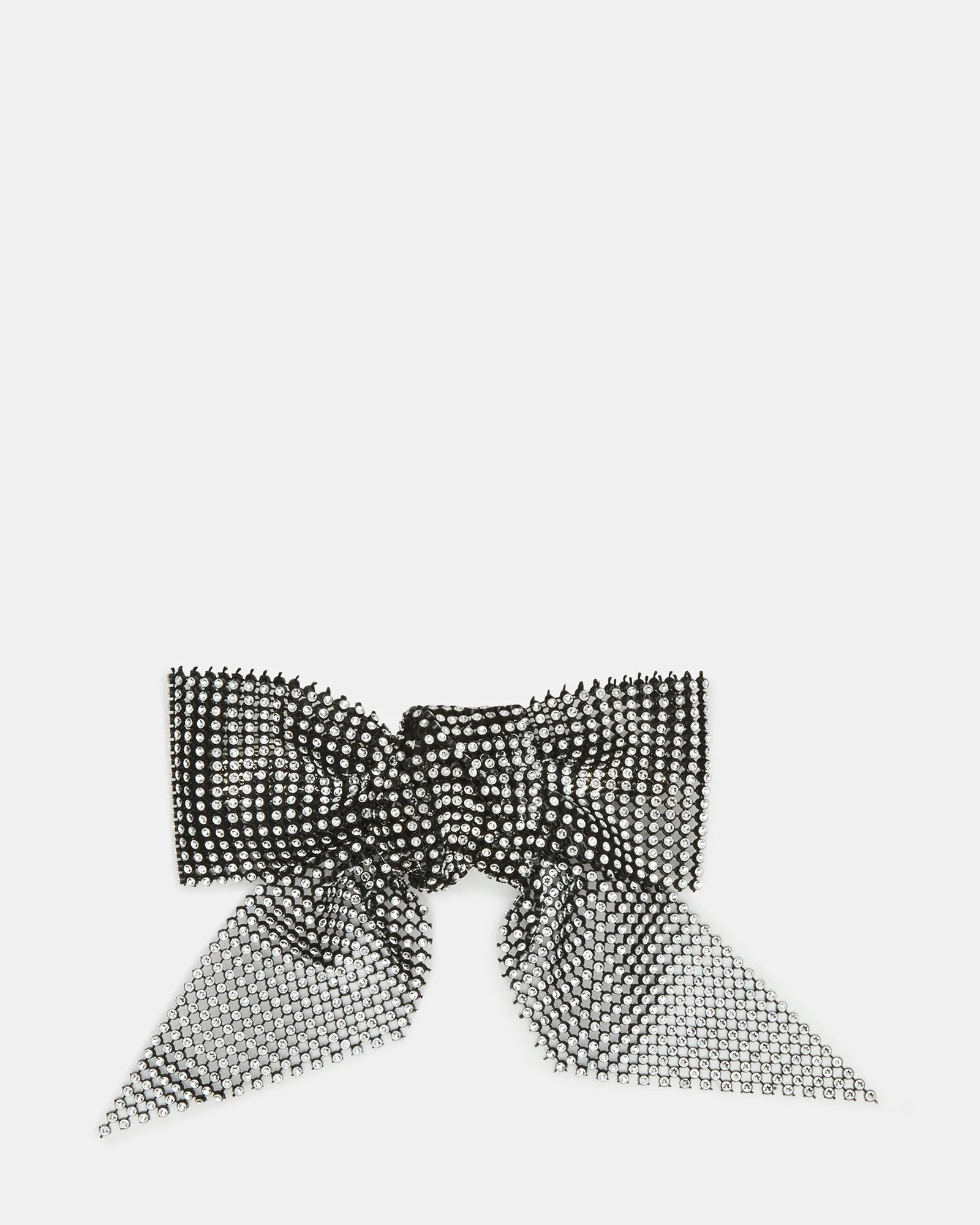 RHINESTONE MESH HAIR BOW BLACK/SILVER sold by Steve Madden