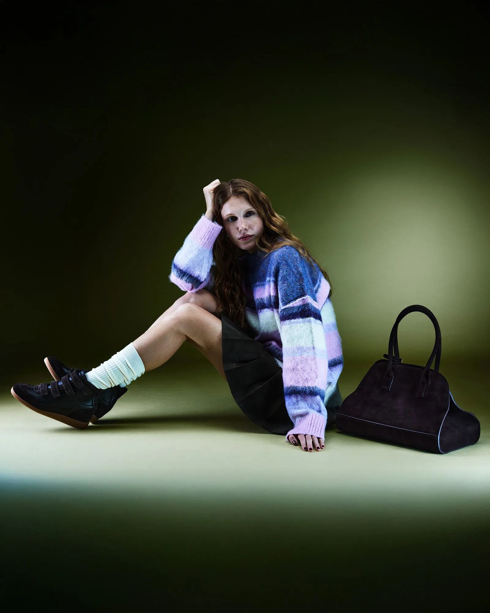 MUSTANG SNEAKER AND HEIDEE BAG BROWN SUEDE BUNDLE sold by Steve Madden