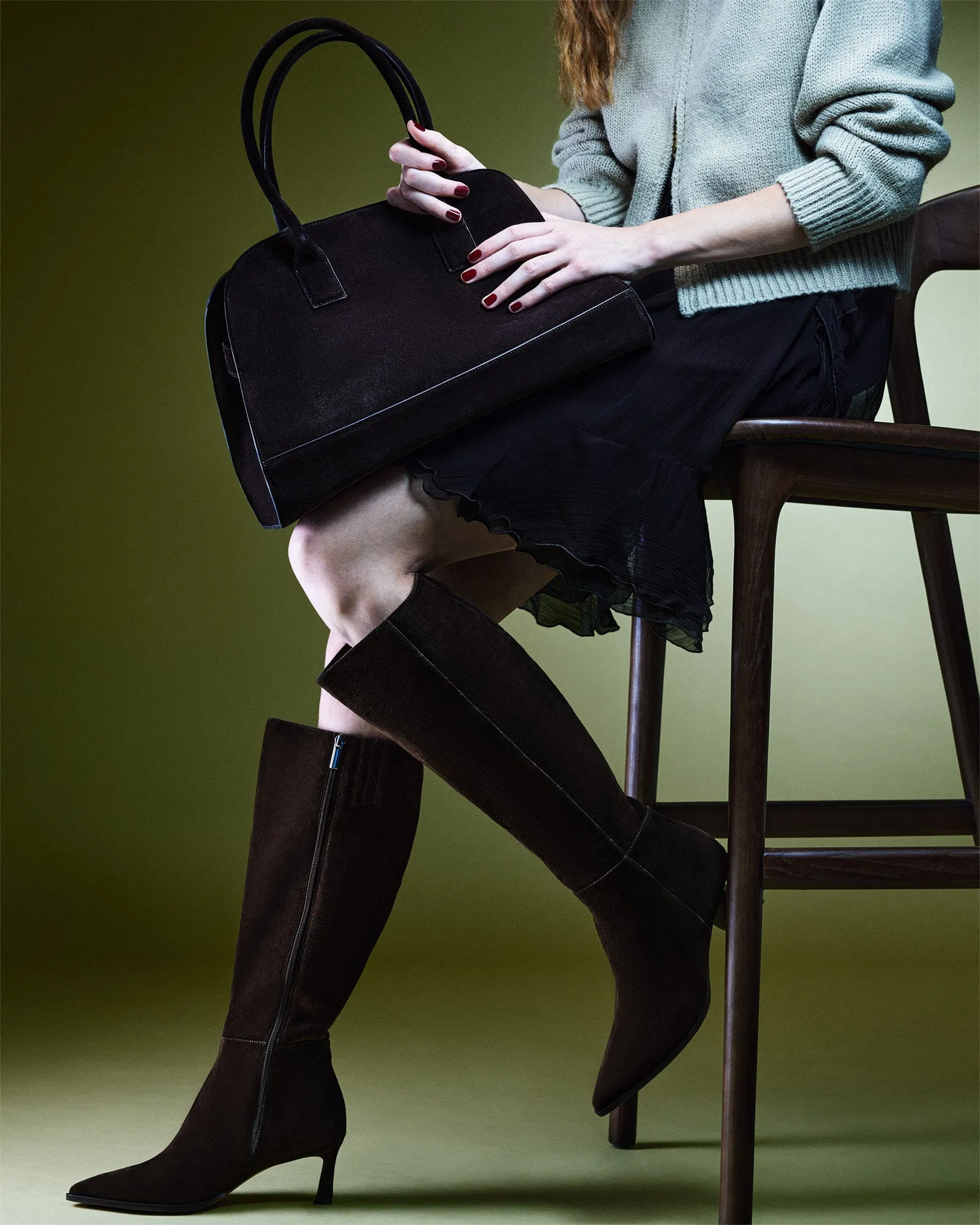 LUCID BOOT AND HEIDEE BAG BROWN SUEDE BUNDLE sold by Steve Madden