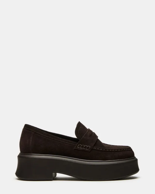JUBAL CHOCOLATE BROWN SUEDE sold by Steve Madden