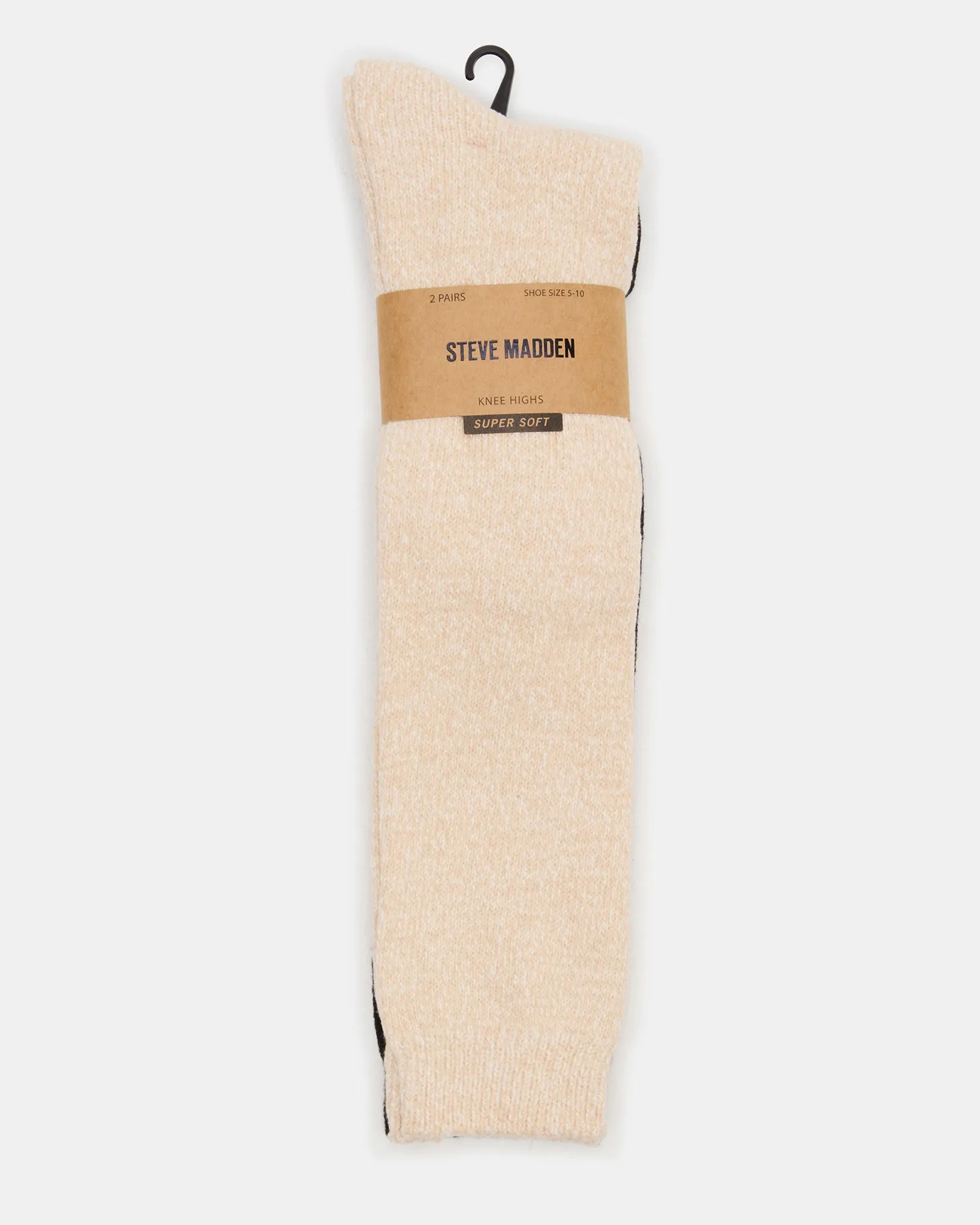 KNEE HIGH SOCKS BLACK/TAN sold by Steve Madden product image thumbnail 3