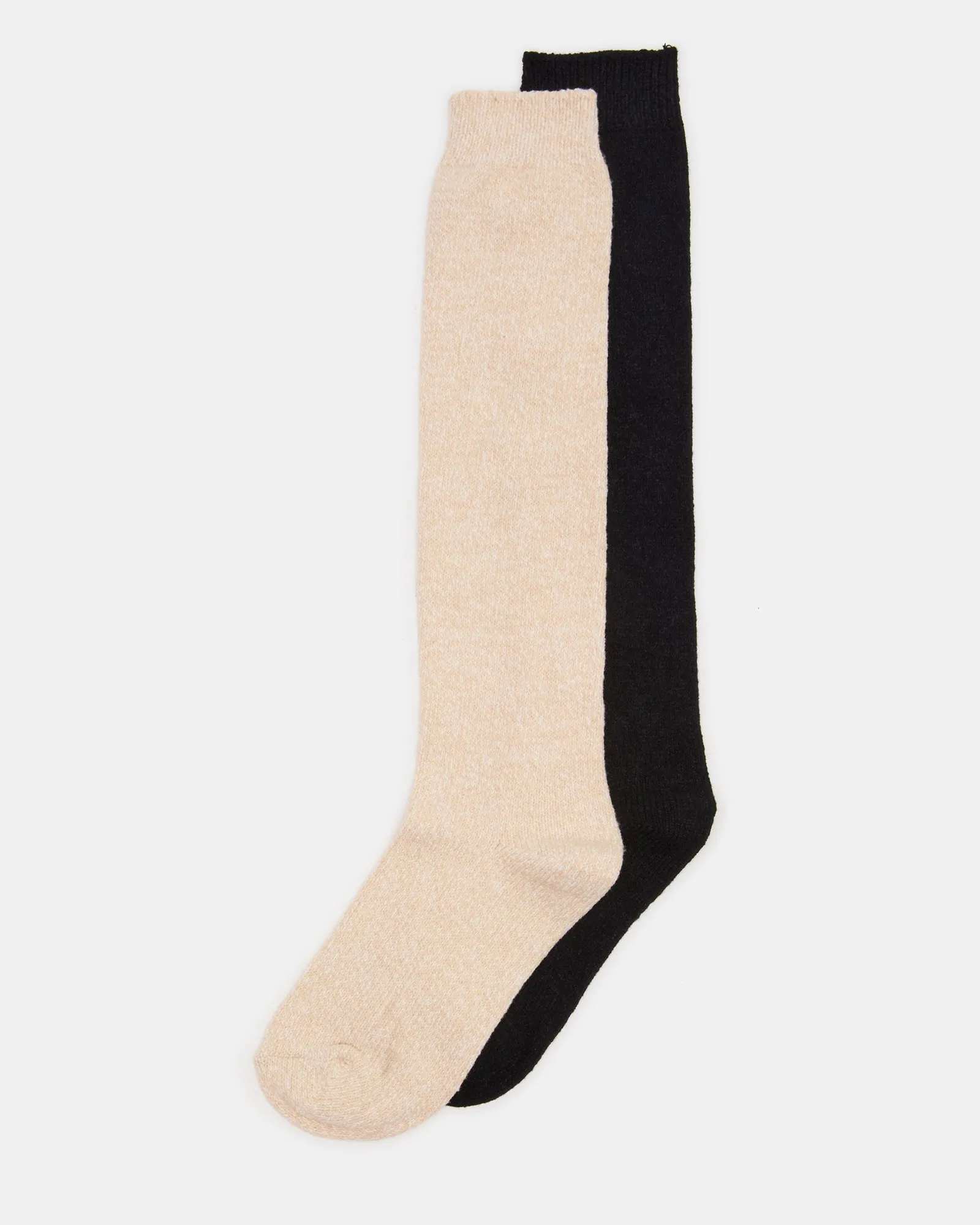 KNEE HIGH SOCKS BLACK/TAN sold by Steve Madden