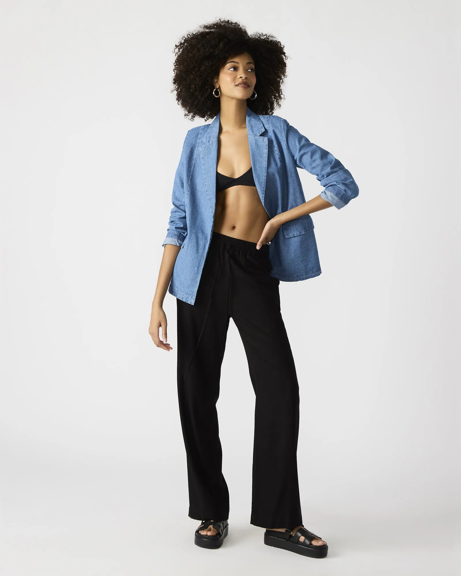 PAYTON DENIM BLAZER sold by Steve Madden product image thumbnail 4